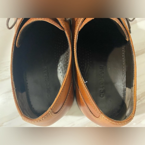 Cole Haan C24120 Tan Men’s US10.5M India Leather Captoe Oxfords Dress Shoes - Picture 3 of 11